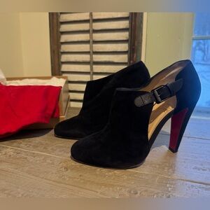 Christian Louboutin Black Suede Booties 41